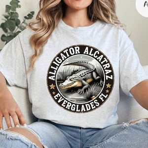 Alcatraz Crocodile Print with Sunset Great Prison Crocodile Gift Funny Animal Graphics IMAG PNG
