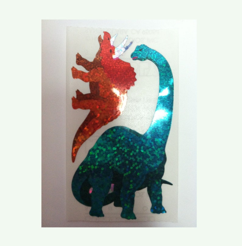 Free Shipping Rare Hambly Stickers Dinosaurs Vintage Collection Retired Hard to Find Dinosaurs Brontosaurus Apatosaurus Triceratops Dino image 1