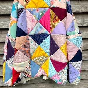 Vintage Quilt Coat | Handmade Patchwork Jacket One-of-a-Kind Cottagecore Quilted Coat