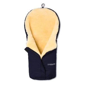 Eskimo Sheepskin Stroller Footmuff – Luxury Winter Baby Pram Sleeping Bag, Made in Germany