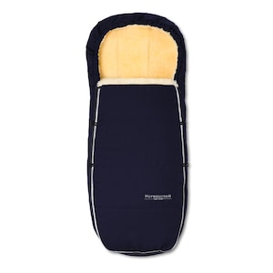 Luxury Lambskin Stroller Footmuff: Hofbrucker Alaska Pram Sleeping Bag made in Germany