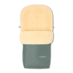 Lambskin Footmuff PUTZI – Natural Fur, Breathable,All-Year Comfort,Removable Top Made in Germany