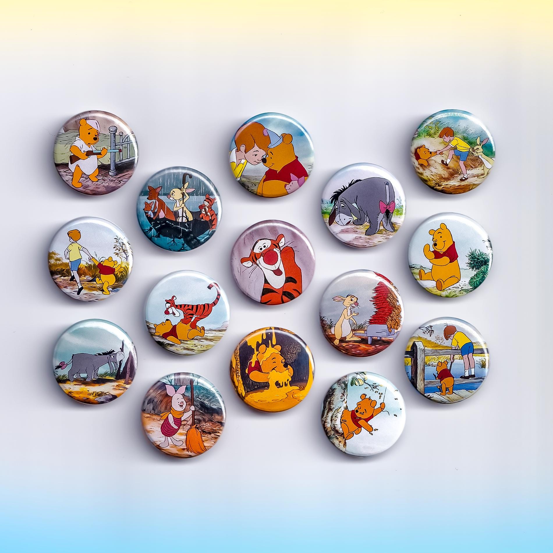 Vintage Bear Cartoon Button Pin/ Magnet Set - 1 Inch - Etsy