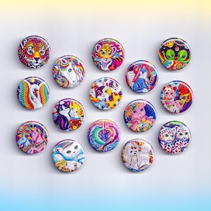 Small Vintage 90&#39;s Button Pin/ Magnet Set - 1 Inch