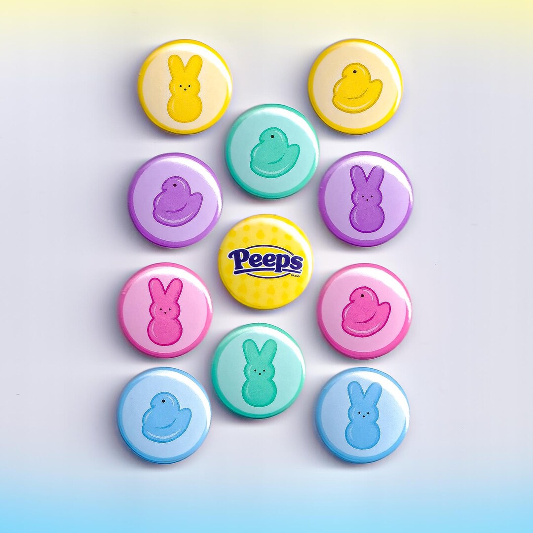 Small Marshmallow Easter Button Pin/ Magnet Set - 1 Inch - Etsy