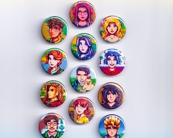 Small Stardew Valley Singles Button Pin/ Magnet Set - 1 Inch