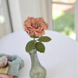 かぎ針編みのバラの花模様、満開のバラのPDF（英語）、ブーケや母の日のギフトに最適