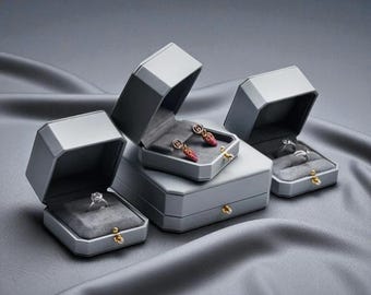 Velvet Engagement Ring Box, Wedding Keepsake Gift