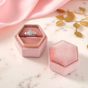 Engagement Ring Box, Wedding Ring Box, Velvet Ring Box, Ring Box, Ring Bearer Box, Proposal Ring Box, Anniversary Gift, Wedding Gift