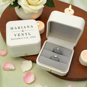 Engagement Ring Box, Wedding Ring Box, Velvet Ring Box, Personalized Ring Box, Ring Bearer Box, Engraved Ring Box, Multi Ring Box