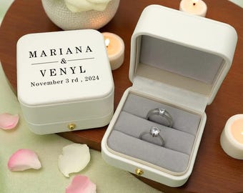 Velvet Ring Box: Personalized Engagement & Wedding Keepsake