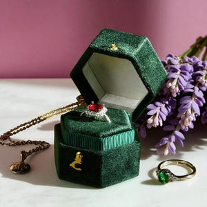 Personalized Ring Box, Engagement Ring Box, Wedding Ring Box, Velvet Ring Box, Ring Box, Ring Bearer Box, Anniversary Gift, Wedding Gift