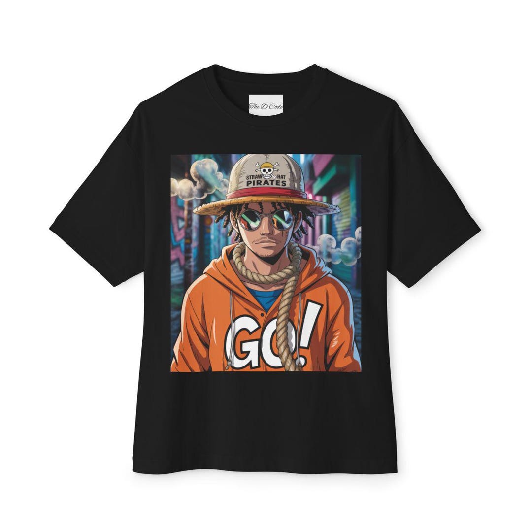 Straw Hat Luffy Anime Oversized Tee – Urban Streetwear Unisex T