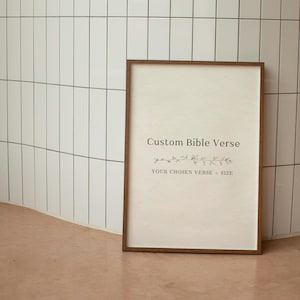 Custom Bible Verse Print | Personalized Scripture Wall Art | Christian Printable | Custom Digital Bible Quote | Faith Based Decor | Modern