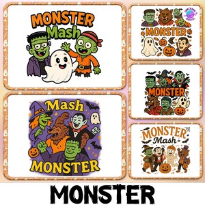Monster Png Bundle, 20 PNG Monster Mash, Retro Halloween Png Bundle, Ghost Halloween Png, spooky season Png, Funny Halloween Png