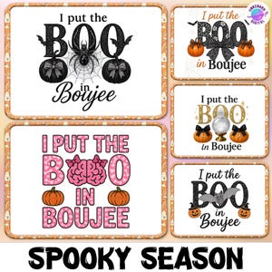 I Put The Boo in Boujee Ghost Png Bundle, 20 PNG Ghost, Spooky Season Png Bundle, Pumpkin Png, Spooky Png, Coquette Halloween Png