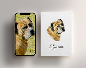 Custom Watercolor Pet Portrait