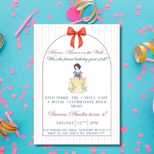Princess Birthday Invitation: Castle Theme, Editable Template (Digital Download