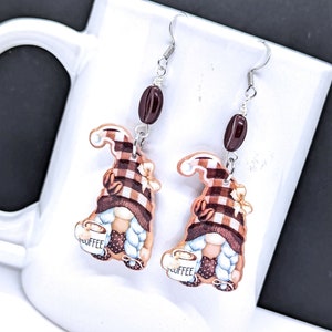 Coffee Bean Gnome Earrings