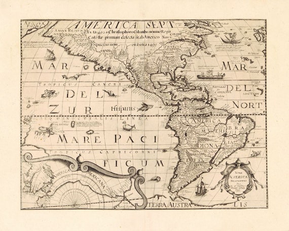 Map of America 1657