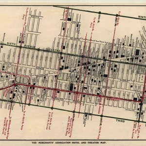 Mappa dei mercanti di New York 1906