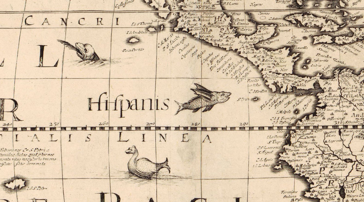 Map of America 1657 - Etsy