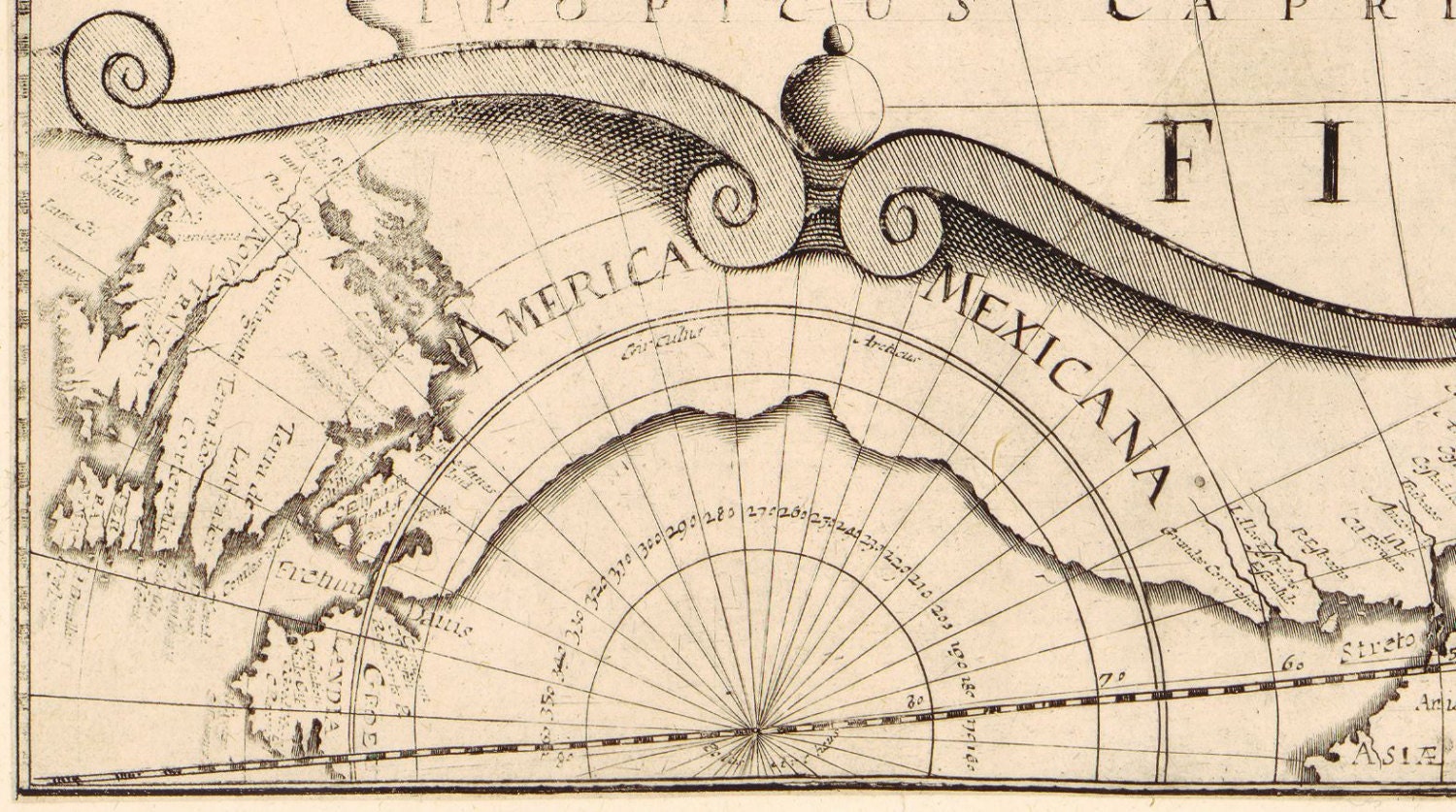 Map of America 1657 - Etsy