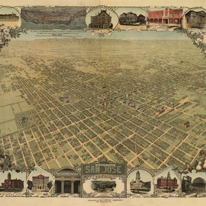 San José CA Birds Eye Ver mapa 1901