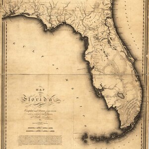 Antique Florida Kaart 1894-1895