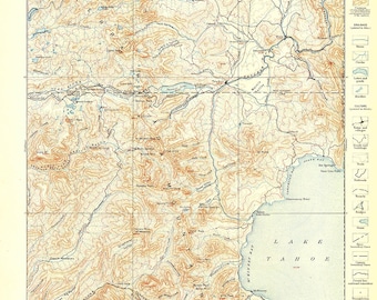 Truckee, CA USGS Topographic Map 1895
