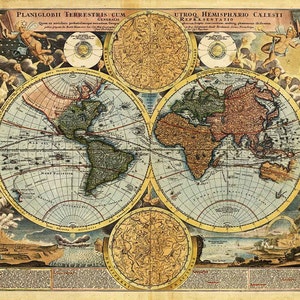Antique World Map 1716