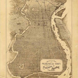 Philadelphia Birds Eye View 1870