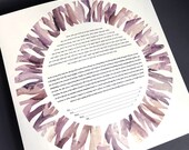 Contemporary Ketubah - Celebration in Dusty Rose, Modern, Abstract