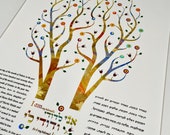 Modern Ketubah || Tree of life Intertwined || Garden Ketubah, Nature Theme, Reform Ketubah, Interfaith Ketubah, Egalitarian ketubah, LGBTQ+