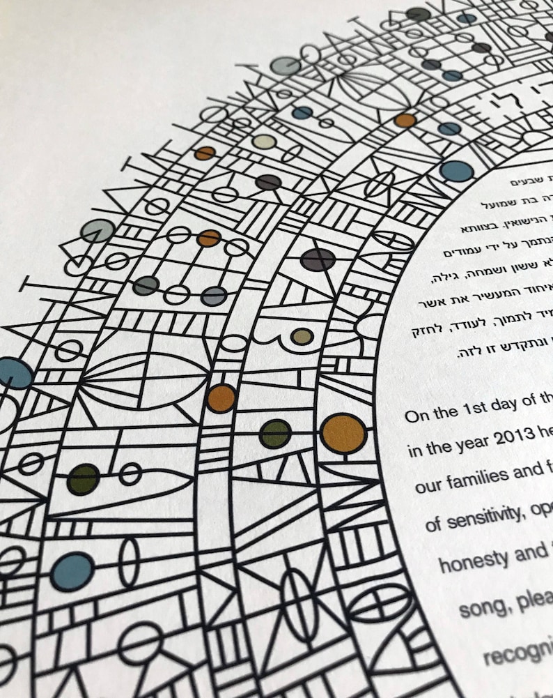 Contemporary Modern Ketubah Abstract #1