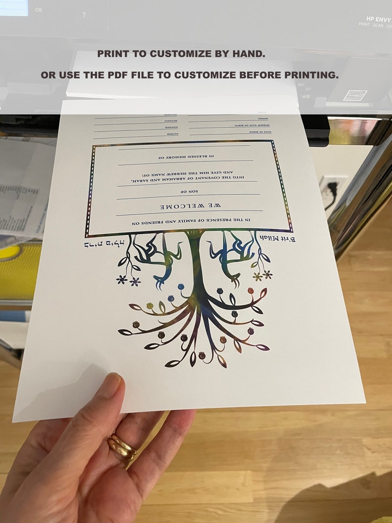Digital/editable Download B'rit Milah Certificate || Biblical Animals ...