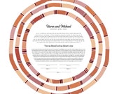 Modern Ketubah || Woven Dreams #3 || Circular, Minimal, Color Options, Garden Wedding, Reform Text, Secular, Interfaith Couple, LGBTQ+