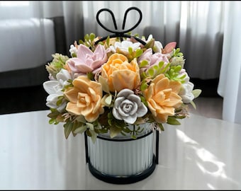 Soap Flower Arrangement – Scented Gift Decor