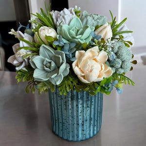 Soap Flower Bouquet in Glass Vase – Scented Floral Gift Decor