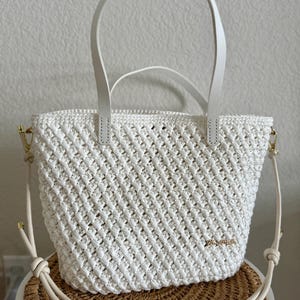 Handmade Crochet Raffia Bag