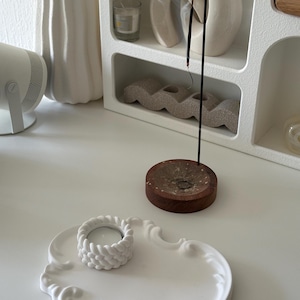 decorative tray | candle holder | candle | | candle holder | handmade | customizable