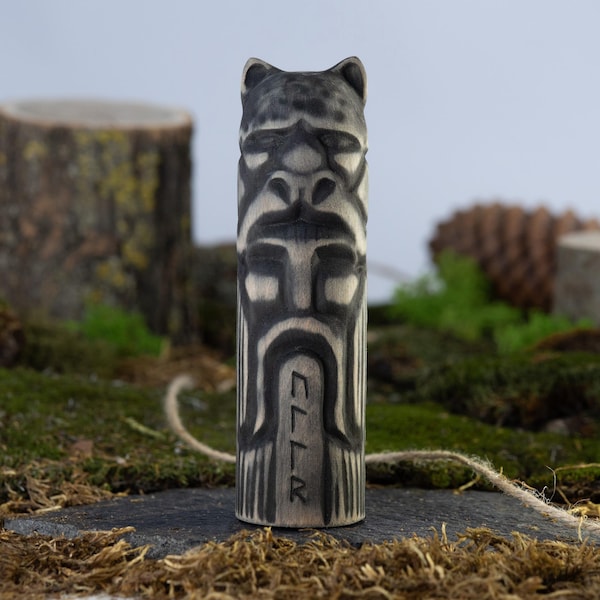 Tyr Statue Hand Carved, Norse God of War, Wooden Pagan Sculpture, Viking Decor, Natural Wood Figure, Spiritual Gift