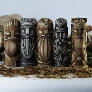 Slavic Gods Figurine Set of 5 – 4.7 inches Wooden Pagan Altar Statues, Mythology Gift, Spiritual Decor for Home, Ancestral Slavic Symbols.