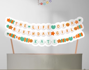 Taylor Life Of A Birthday Girl Cake Topper Friendship Bracelet Banner Showgirls Cake Decor Birthday Era Show Cupcake