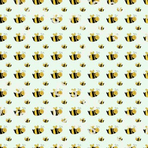 Bee Seamless Pattern - Digital Download