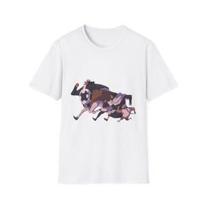 Anime Bartolomeo Kuma Run Unisex Softstyle T-Shirt, Manga Graphic Tee, Cartoon Character Shirt, Japanese Anime Fan Gift, One Piece