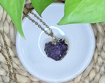amethyst heart necklace