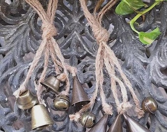 braided jute witch bells