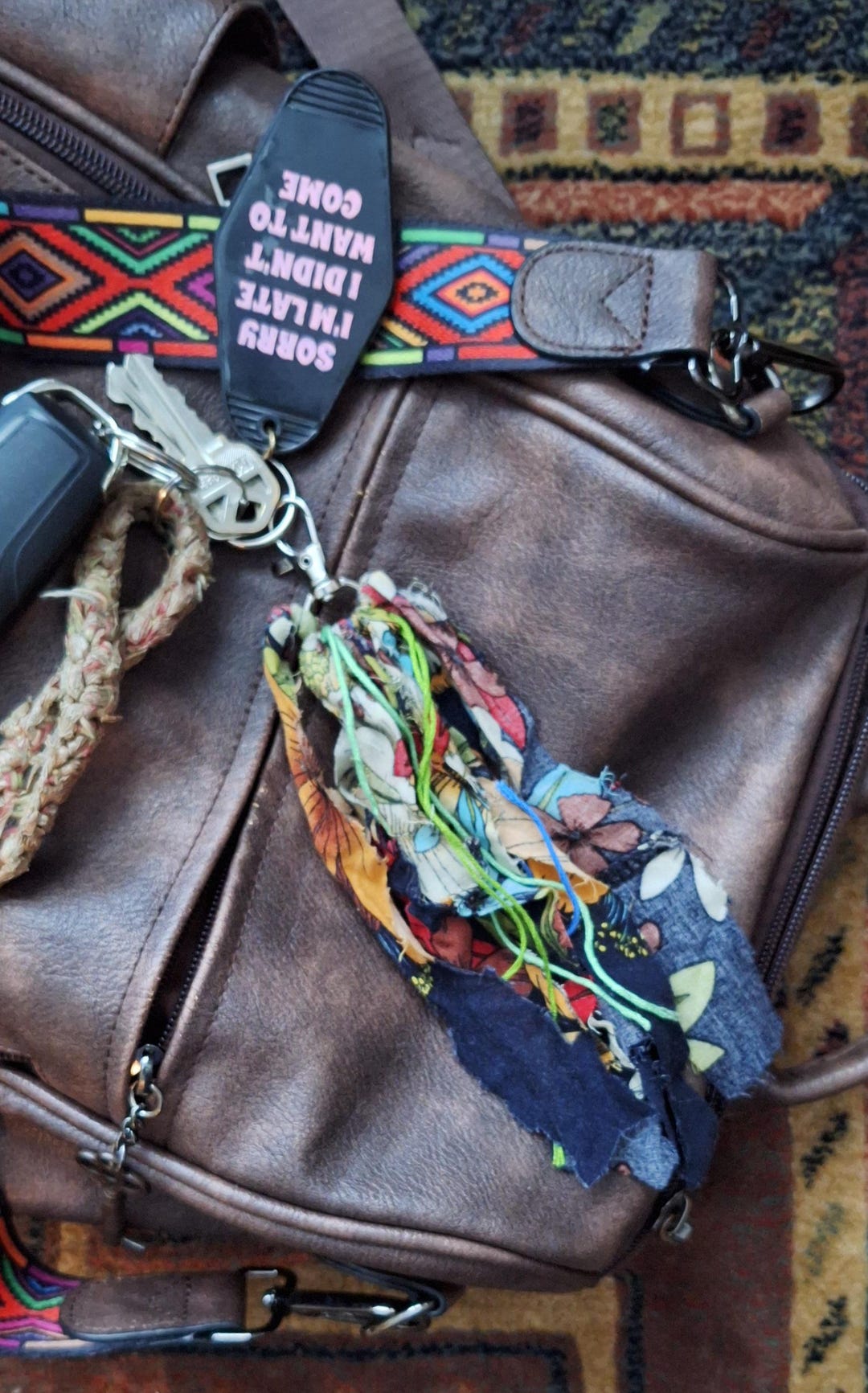 Upcycled Scrap Fabric Tassel Keychain / Bag Charm - Etsy