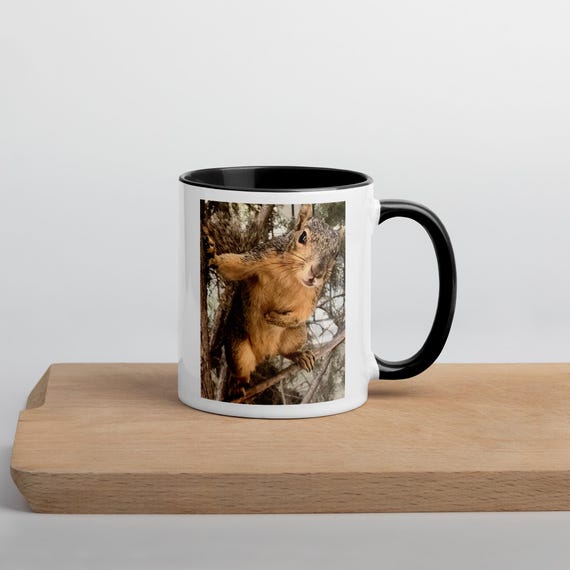 Pushy "Hey There!"--Mug with Color Inside